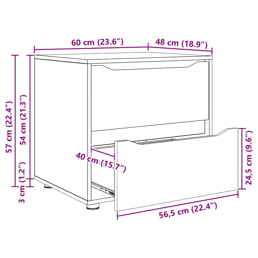 Omarica za shranjevanje Star les 60 x 48 x 57 cm - slika 13