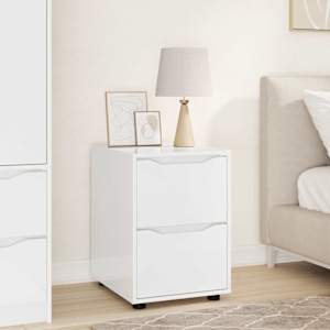 Omarica za shranjevanje Visok sijaj bela 40 x 48 x 57 cm