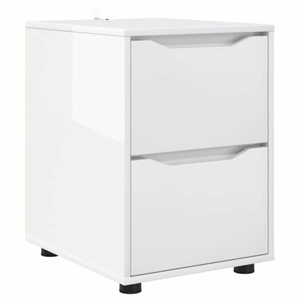 vidaXL Hoiukapp 40 x 48 x 57 cm Tehispuit Kergelt l&auml;ikiv valge