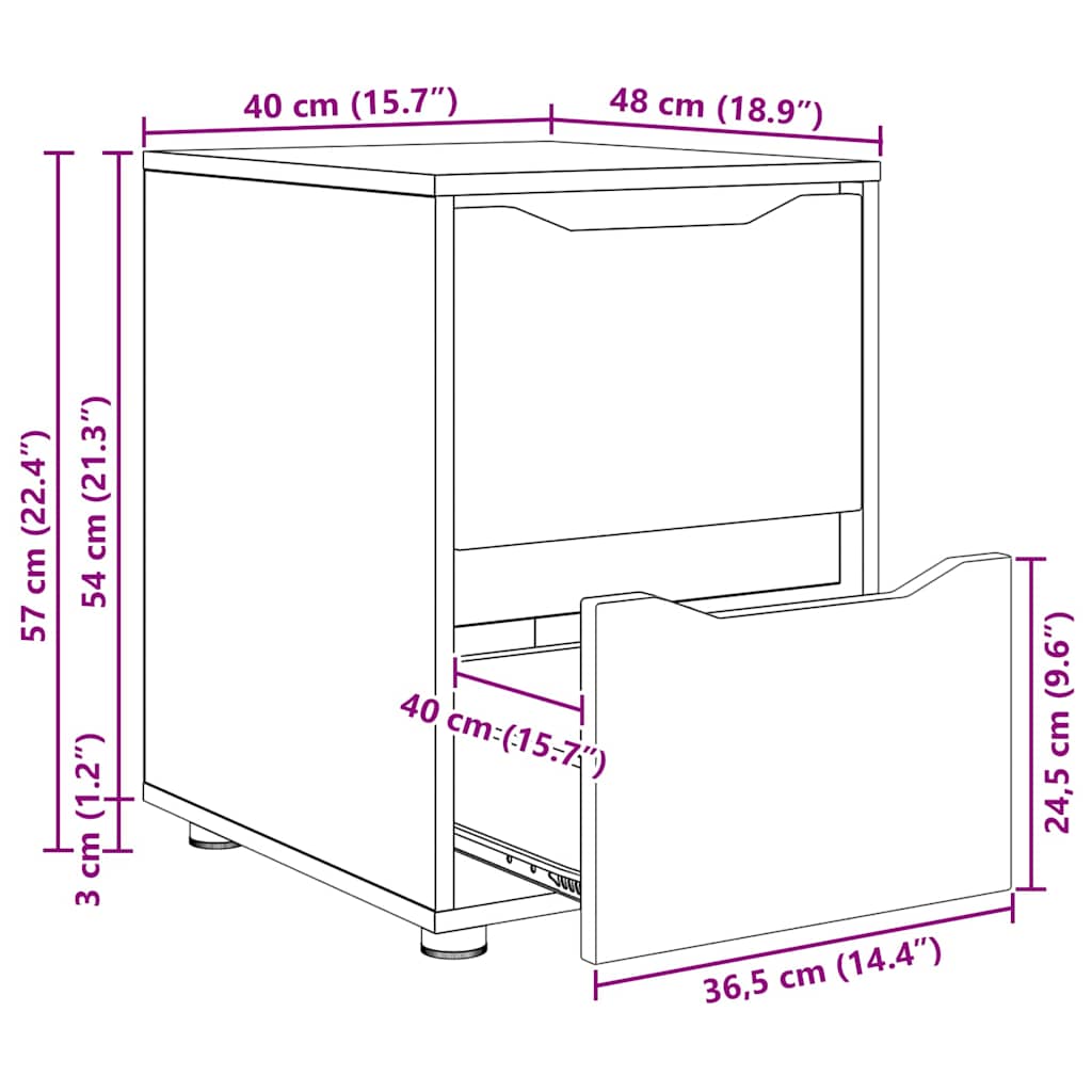 Omarica za shranjevanje Rjav hrast 40 x 48 x 57 cm - slika 13