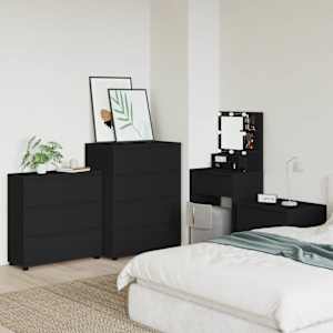 Omarica za shranjevanje Črna 80 x 31 x 81 cm Konstruiran les