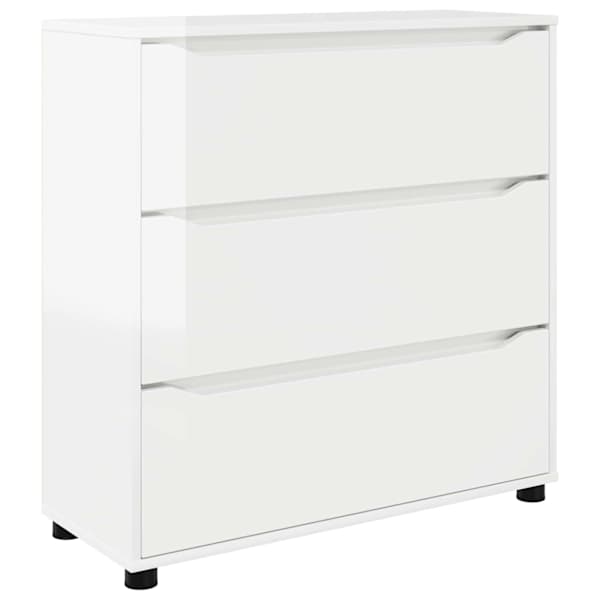 vidaXL Hoiukapp 80 x 31 x 81 cm Tehispuit Kergelt l&auml;ikiv valge