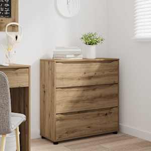 Úložná skříňka 80 x 31 x 81 cm kompozitní dřevo Artisanový dub - obrázek 5
