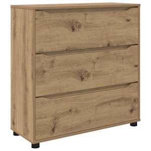 Úložná skříňka 80 x 31 x 81 cm kompozitní dřevo Artisanový dub - obrázek 2