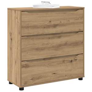 Úložná skříňka 80 x 31 x 81 cm kompozitní dřevo Artisanový dub - obrázek 3
