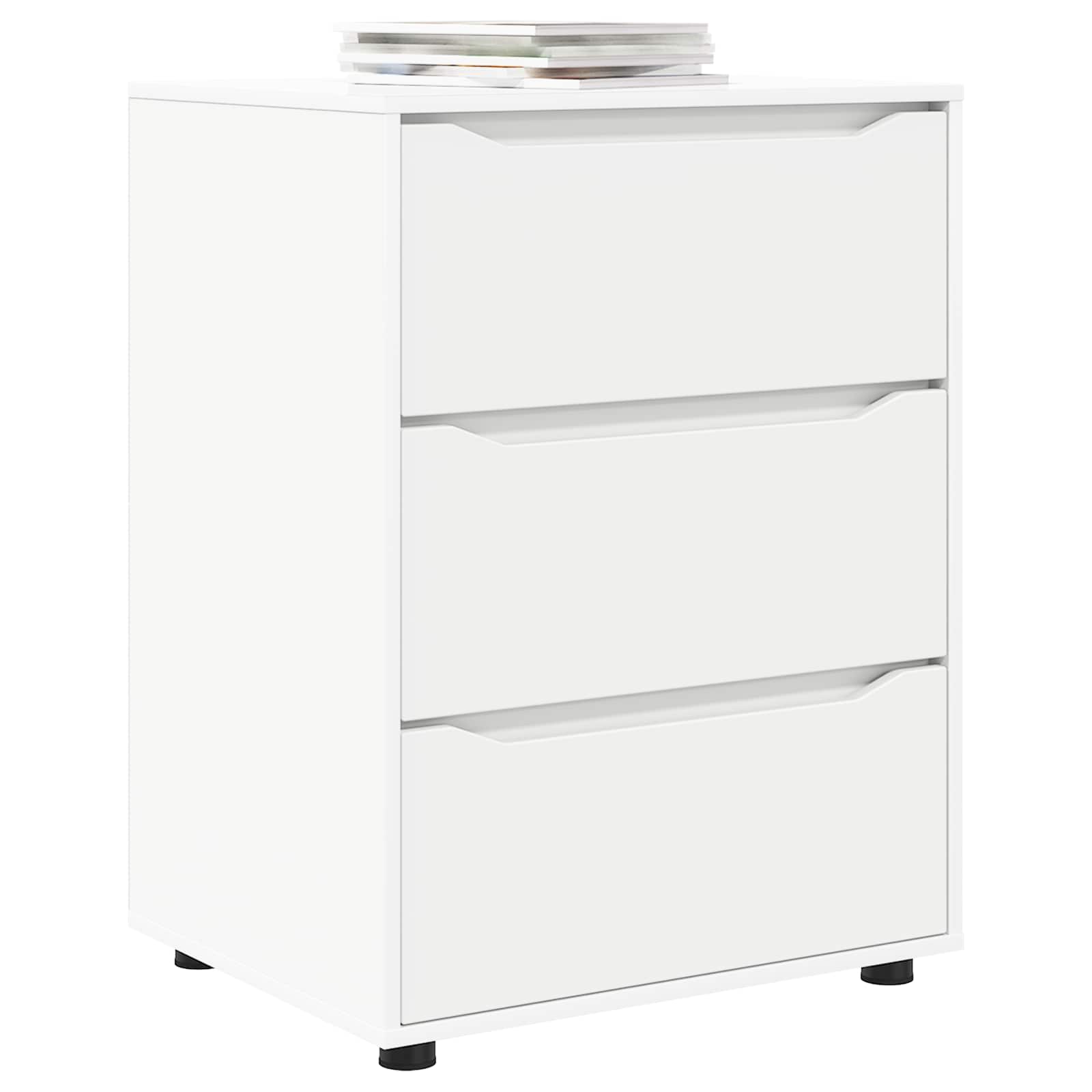 Шкаф за съхранение Бяло 60 x 48 x 81 см Инженерно дърво – снимка 3