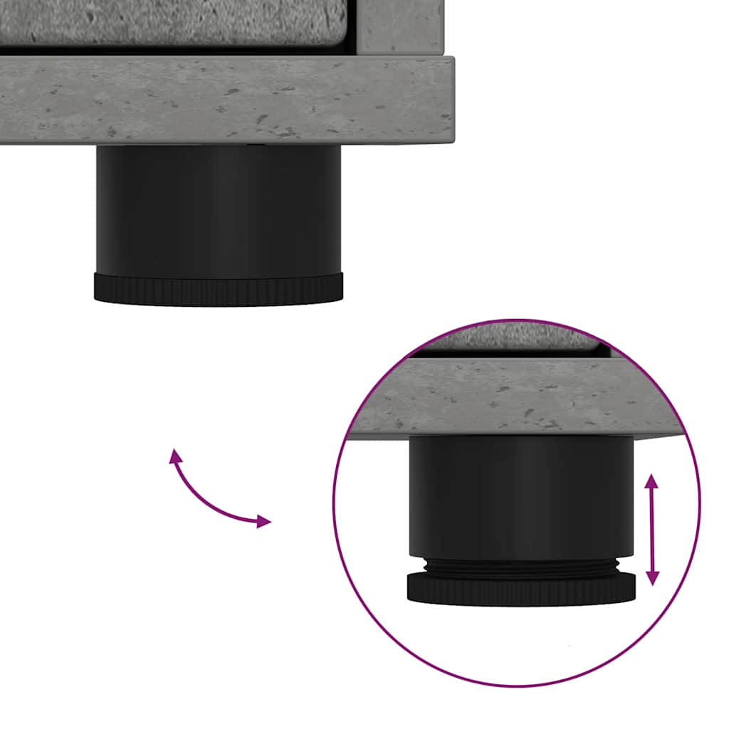 Omarica za shranjevanje Betonsko siva 60 x 48 x 81 cm - slika 13