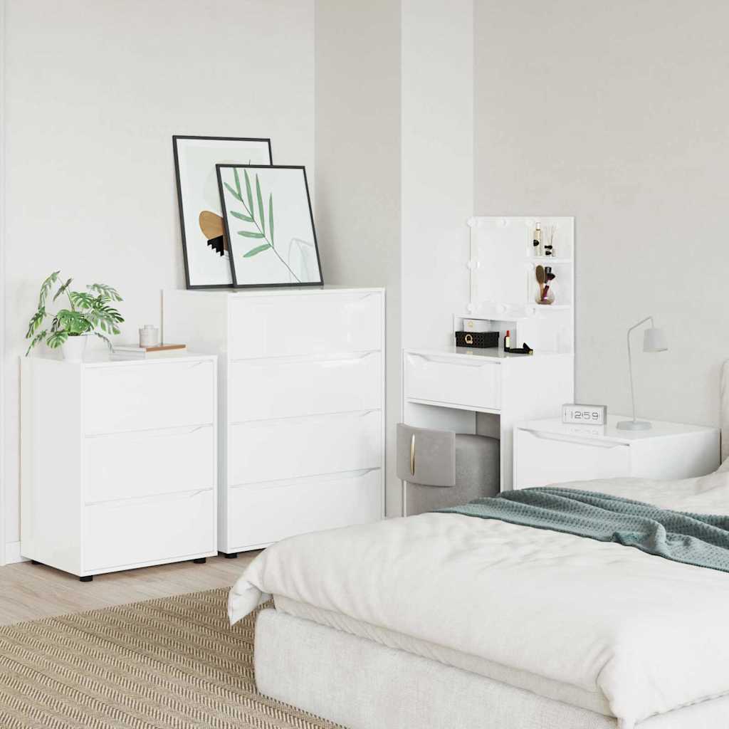 vidaXL Dulap de depozitare Alb lucios 60 x 48 x 81 cm Lemn compozit