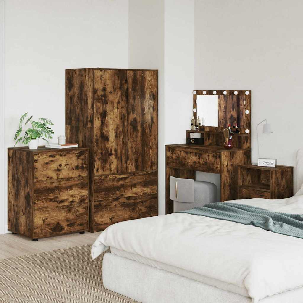 vidaXL Dulap de depozitare Stejar fumuriu 60 x 48 x 81 cm