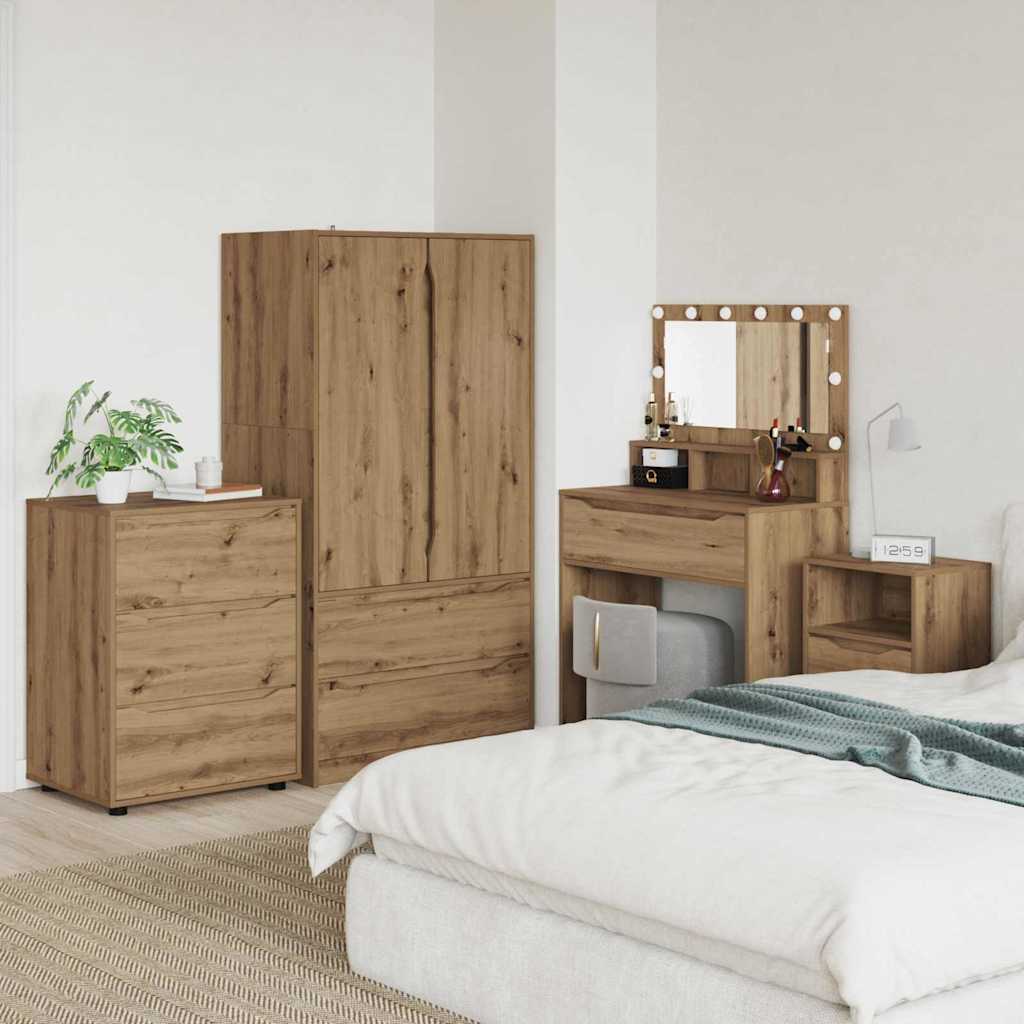 vidaXL Dulap de depozitare Stejar Artizanal 60 x 48 x 81 cm