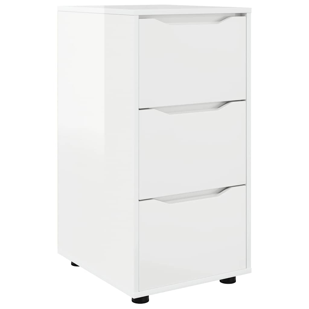 VidaXL Opbergkast Hoogglans Wit 40 X 48 X 81 Cm Bewerkt Hout