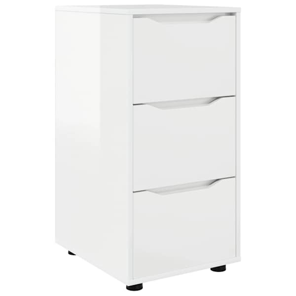 vidaXL Hoiukapp 40 x 48 x 81 cm Tehispuit Kergelt l&auml;ikiv valge