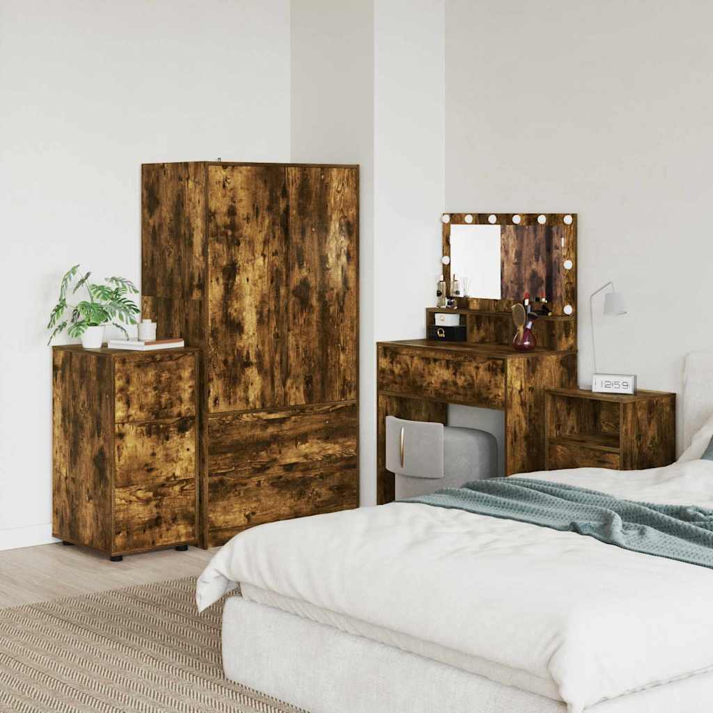 vidaXL Dulap de depozitare Stejar fumuriu 40 x 48 x 81 cm