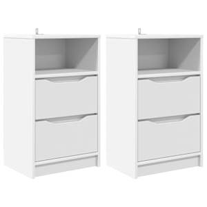 Noční stolky 2 pcs Bílá 40 x 30 x 467 cm kompozitní dřevo - obrázek 2