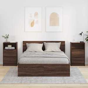 Noční stolky 2 pcs Hnědý dub 40 x 30 x 467 cm kompozitní dřevo - obrázek 1