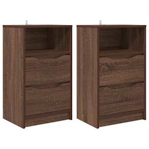 Noční stolky 2 pcs Hnědý dub 40 x 30 x 467 cm kompozitní dřevo - obrázek 2