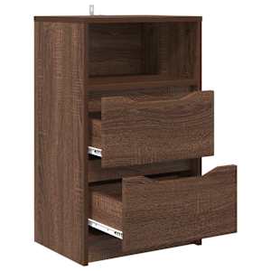 Noční stolky 2 pcs Hnědý dub 40 x 30 x 467 cm kompozitní dřevo - obrázek 5