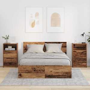 Posteljne mize 2 kos Star les 40 x 30 x 467 cm Inženirski les