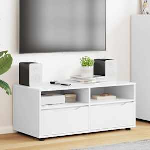 TV omarica s predalom Bela 100 x 48 x 43 cm Konstruiran les