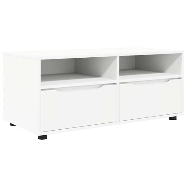 vidaXL Telerikapp 100 x 48 x 43 cm Valge Tehispuit