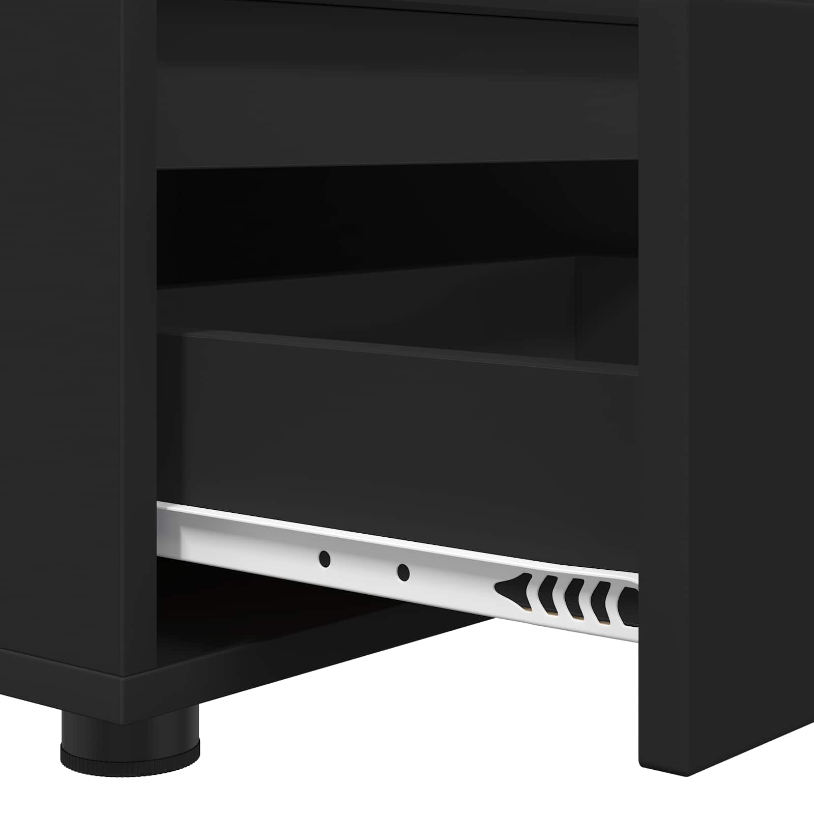 TV-kaappi laatikon kanssa Musta 100 x 48 x 43 cm Tekninen puu - Image 9