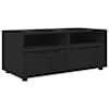 vidaXL Telerikapp 100 x 48 x 43 cm Must Tehispuit