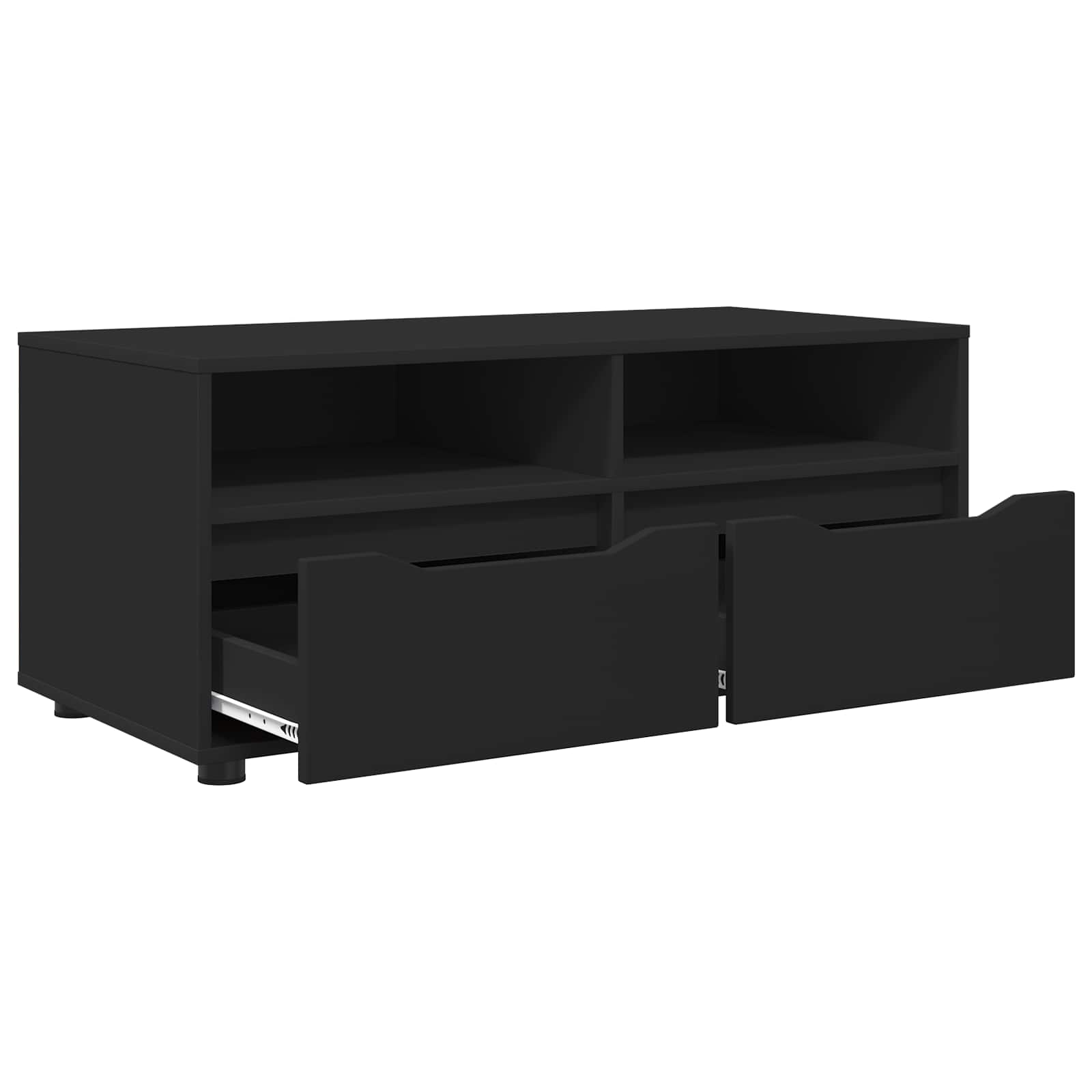TV-kaappi laatikon kanssa Musta 100 x 48 x 43 cm Tekninen puu - Image 5
