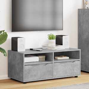 Televizní skříň Betonově šedá 100 x 48 x 43 cm kompozitní dřevo - obrázek 1