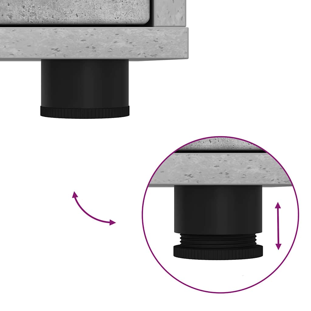 Ντουλάπι TV Σκυρόδεμα Γκρι 100 x 48 x 43 εκ. Επεξεργασμένο ξύλο - Image 11