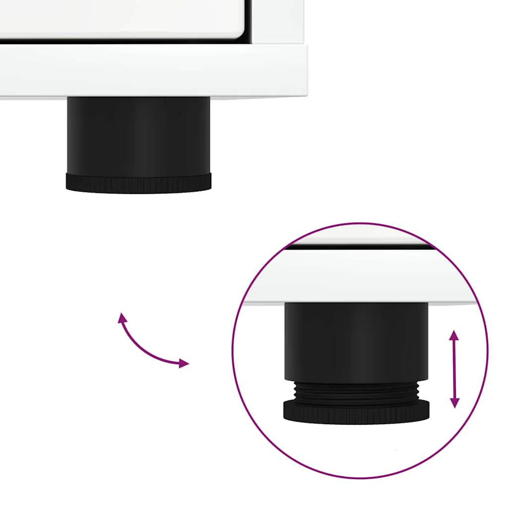 Ντουλάπι TV με συρτάρι Υψηλής γυαλάδας λευκό 100 x 48 x 43 εκ. - Image 11