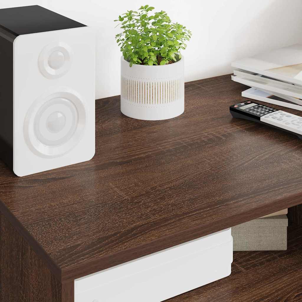 Ντουλάπι TV Καφέ δρυς 100 x 48 x 43 εκ. Επεξεργασμένο ξύλο - Image 4