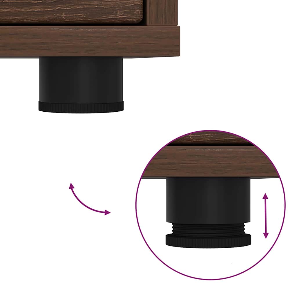 Ντουλάπι TV Καφέ δρυς 100 x 48 x 43 εκ. Επεξεργασμένο ξύλο - Image 11