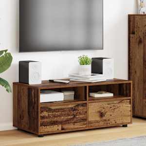 Televizní skříň Staré dřevo 100 x 48 x 43 cm kompozitní dřevo - obrázek 1
