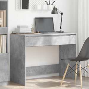Stůl Betonově Šedá 100 x 50 x 78 cm Dřevěný materiál - obrázek 4
