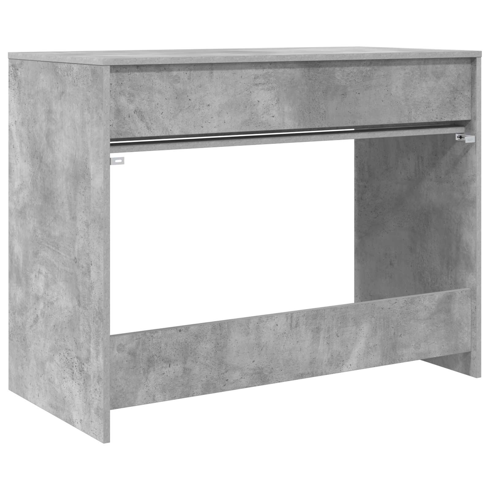 Pöytä Betoni Harmaa 100 x 50 x 78 cm Käsitelty puu - Image 8
