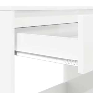 Stůl Vysoký Lesklý Bílý 100 x 50 x 78 cm Dřevěný materiál - obrázek 9