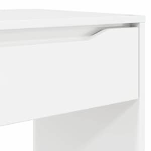 Stůl Vysoký Lesklý Bílý 100 x 50 x 78 cm Dřevěný materiál - obrázek 10