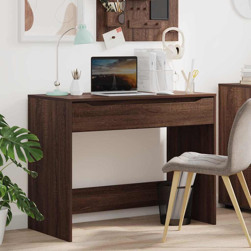 Γραφείο Καφέ δρυς 100 x 50 x 78 εκ Επεξεργασμένο ξύλο