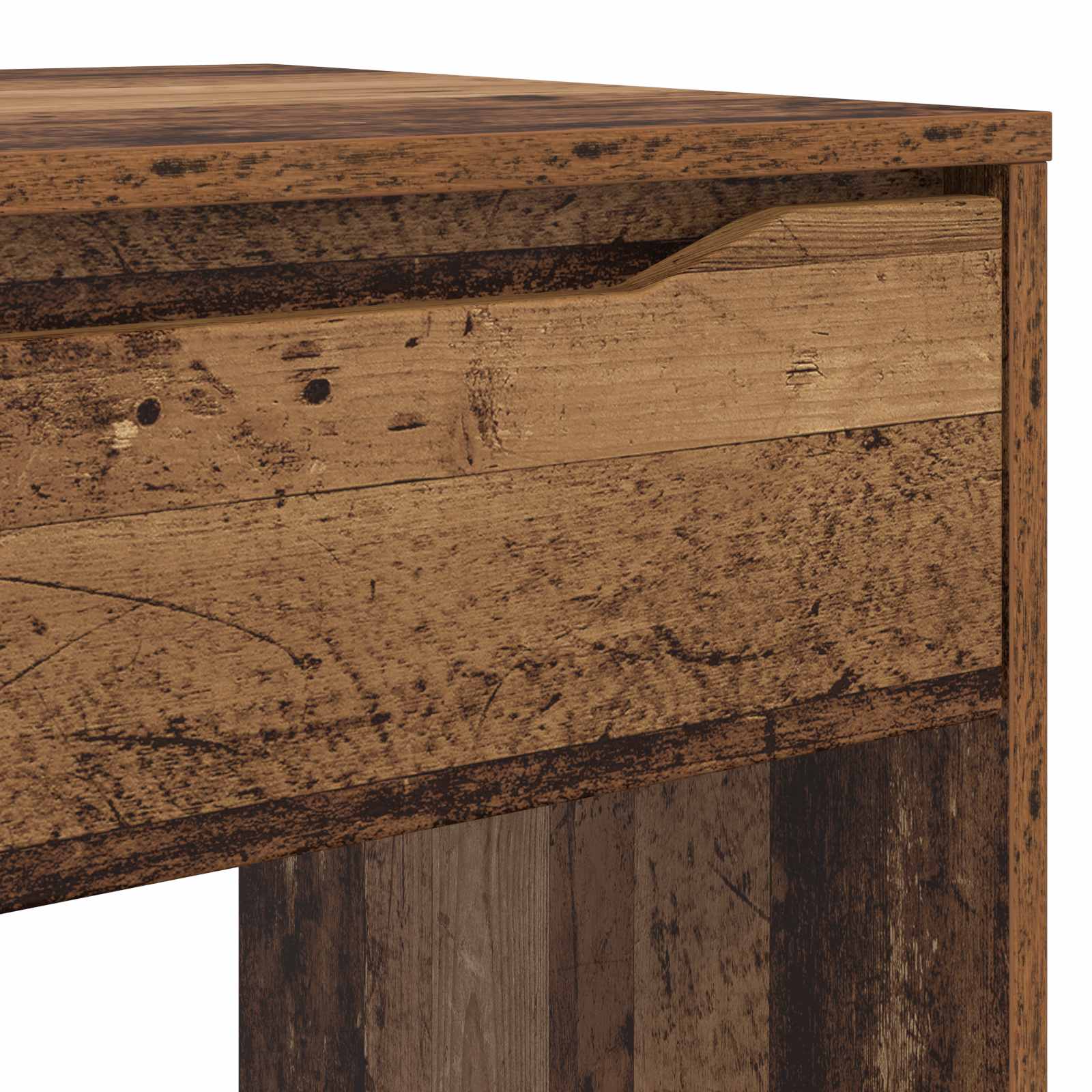 Pöytä laatikon kanssa Vanha puu 100 x 50 x 78 cm Käsitelty puu - Image 10