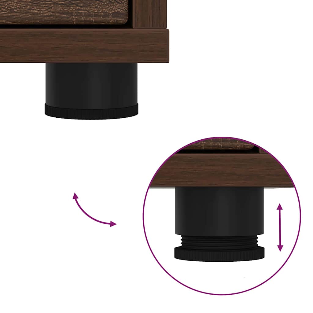 Kopalniška omarica Rjav hrast 40,5 x 40 x 44 cm Konstruiran les - slika 13