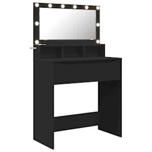 vidaXL Magamistoa meikimislaudade Must 80 x 39,6 x 135 cm Tehispuit