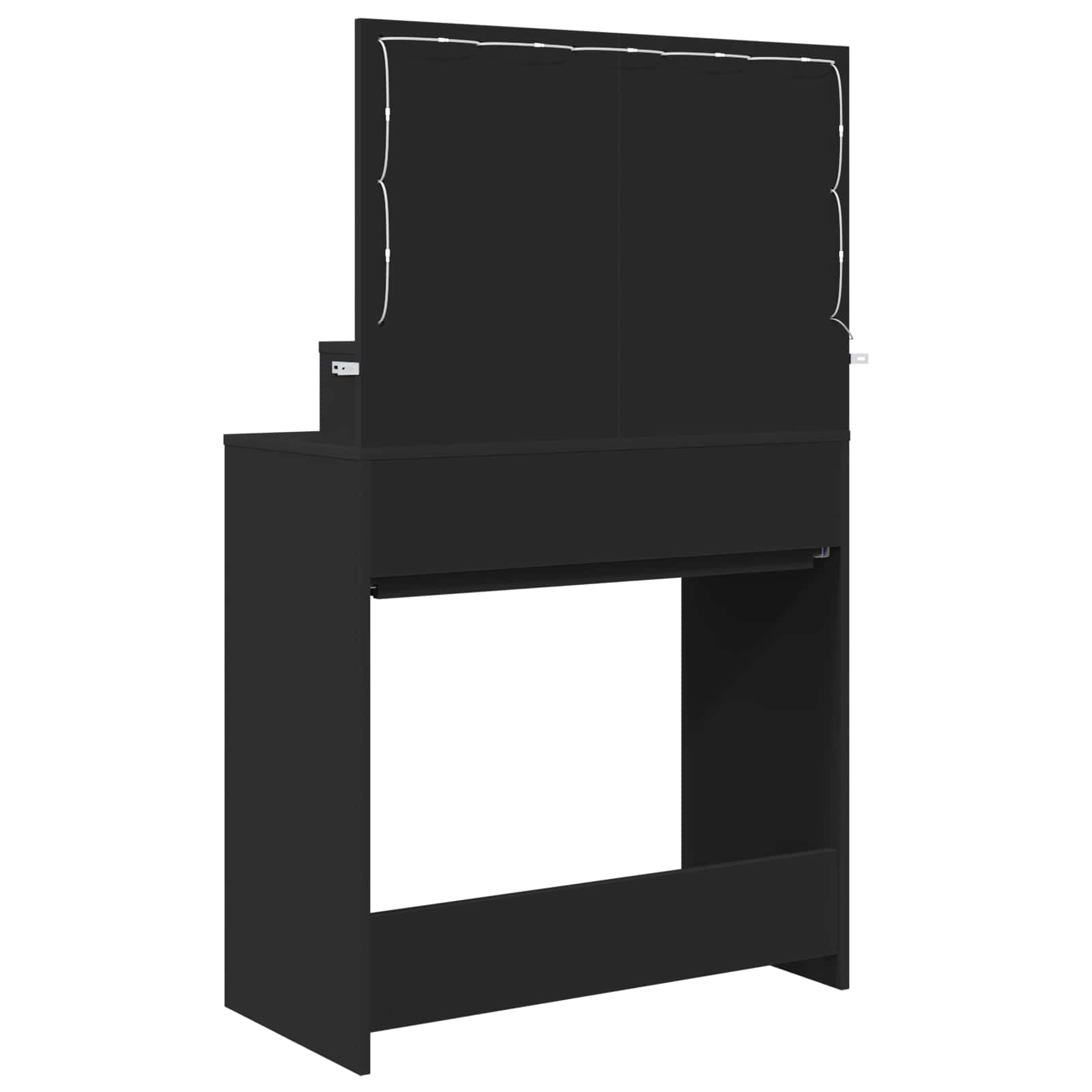 Schlafzimmer-Frisiertische Schwarz 80 x 39,6 x 135 cm – Ansicht 8