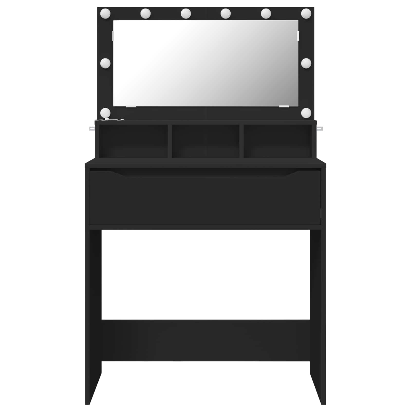 Schlafzimmer-Frisiertische Schwarz 80 x 39,6 x 135 cm – Ansicht 6