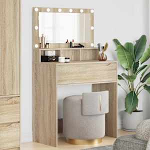 Toaletne mize za spalnice Sonoma hrast 80 x 39,6 x 135 cm