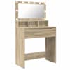 vidaXL Magamistoa meikimislaudade Sonoma tamm 80 x 39,6 x 135 cm