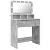 vidaXL Magamistoa meikimislaudade Betoonhall 80 x 39,6 x 135 cm