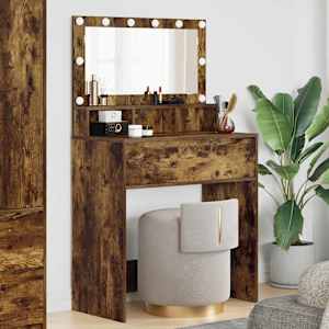 Toaletne mize za spalnice Dimljeni oreh 80 x 39,6 x 135 cm