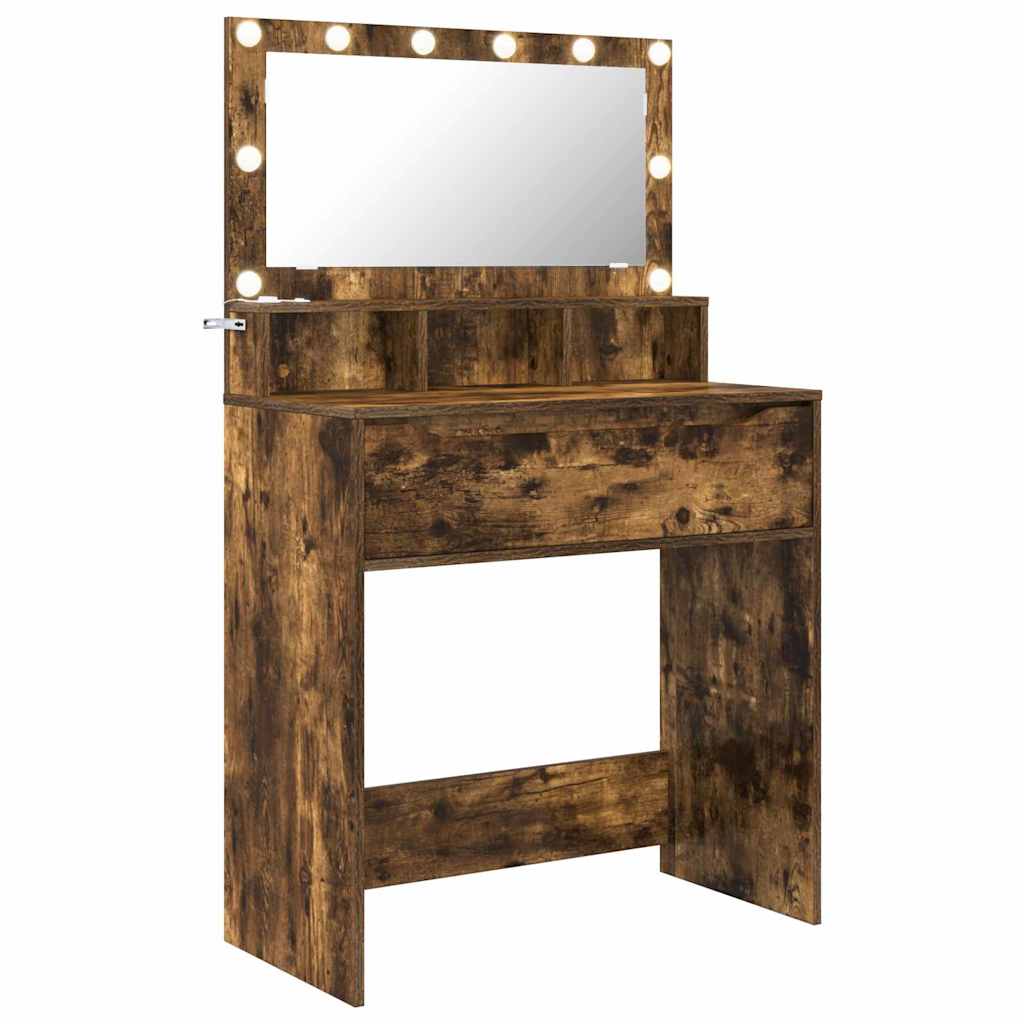 Thumbnail - vidaXL Schlafzimmer-Frisiertische Geräucherte Eiche 80 x 39,6 x 135 cm