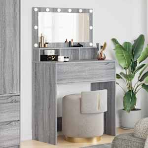 Toaletne mize za spalnice Siva Sonoma 80 x 39,6 x 135 cm