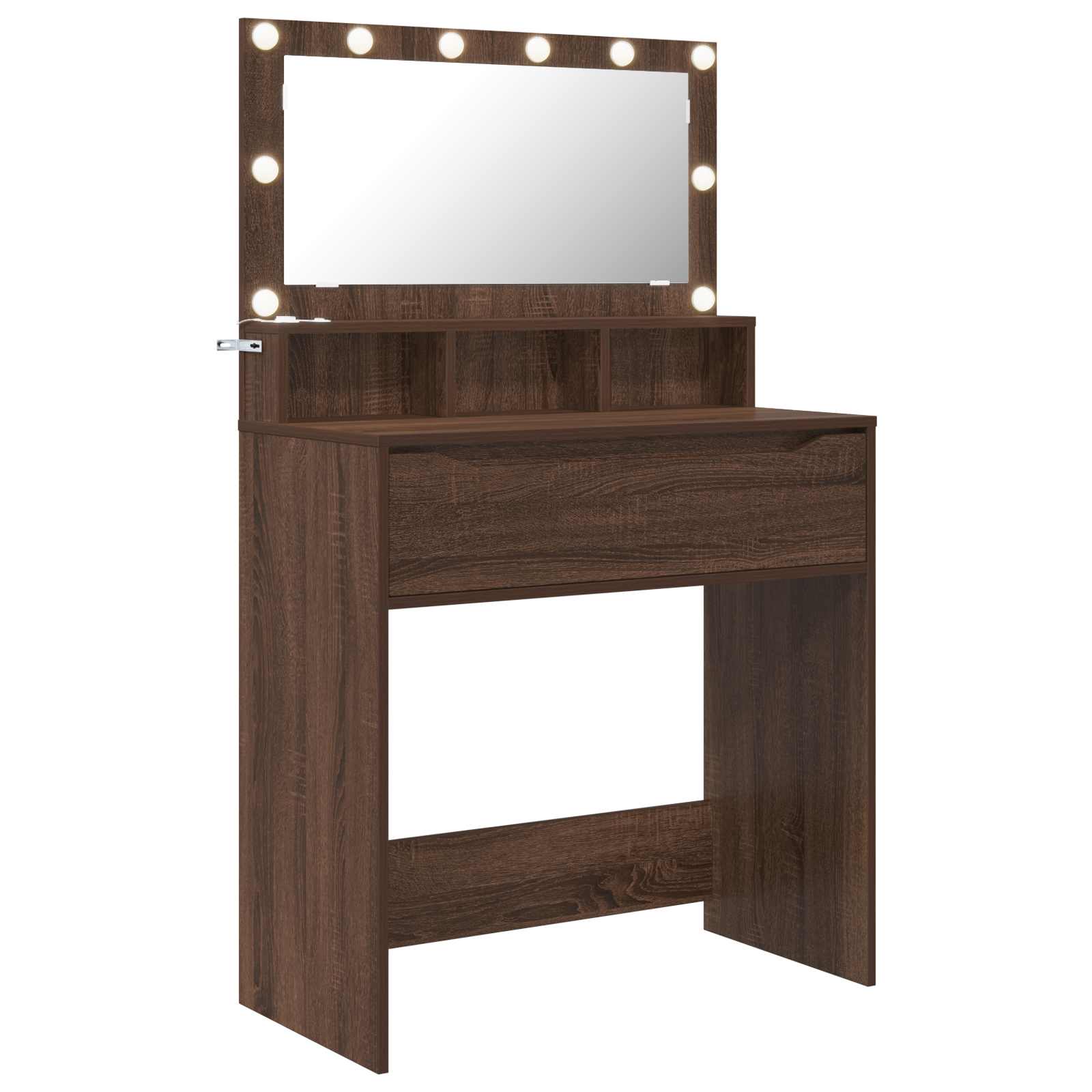 Schlafzimmer-Frisiertische Braun Eichen-Optik Holzwerkstoff – Ansicht 2